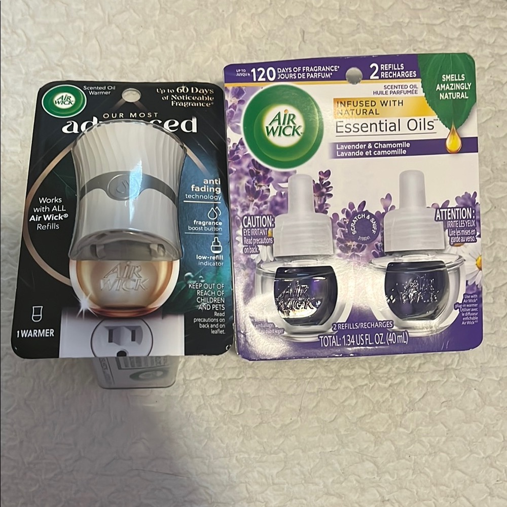 NWT Air Wick Oil Warmer and Lavender Oil Refills